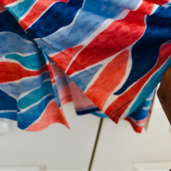 ALFRED DUNNER PLUS SIZE 3X TOP CREW NECK NEPTUNE BEACH 3/4 SLEEVE WAVES TUNIC - Picture 4 of 6